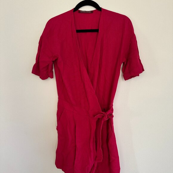 Comptoir Des Cotonniers Dress | Vibrant Color | Cute Side-Tie Style - Picture 2 of 4